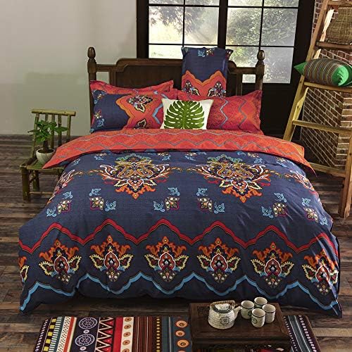 Vaulia Lightweight Microfiber Duvet Cover Set, Bohemia Exotic Patterns, Reversible Color Design, Twin Size