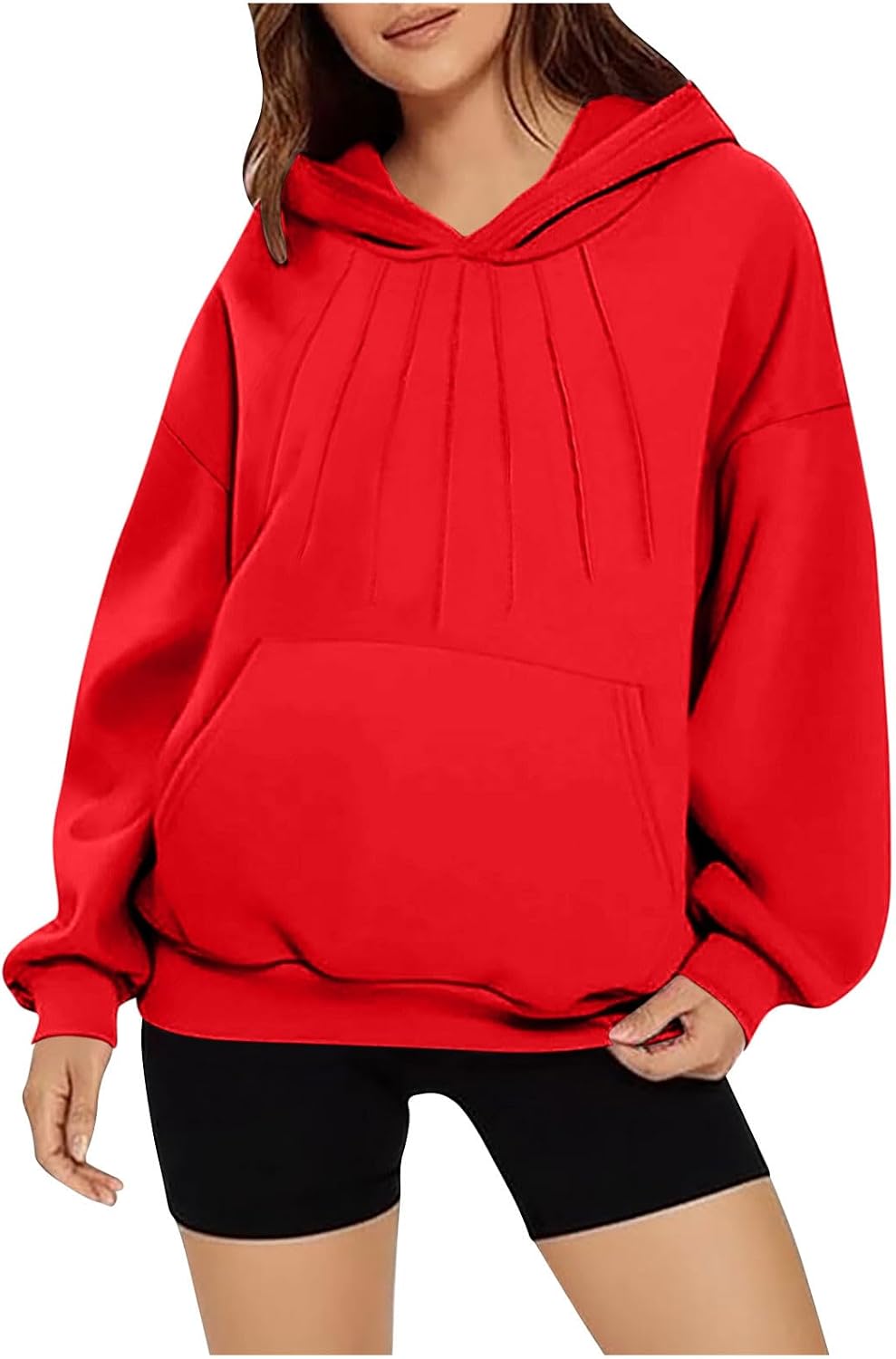 Women's Hoodies Oversized Sweatshirt Long Sleeve Comfy Casual Basic Pullover Sweatshirts Fall Outfits Y2K Clothes