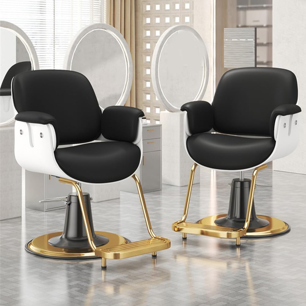 Silla de salón giratoria ajustable con bomba hidráulica resistente, equipo profesional de peluquería y spa para salones de belleza, tiendas de tatuajes y tratamientos estéticos