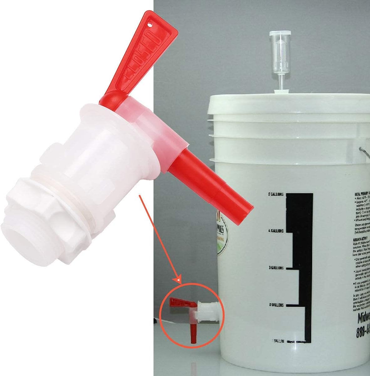 2 Pack Plastic Bottling Bucket Spigot tap Faucet for Homebrew Wine Making Beer