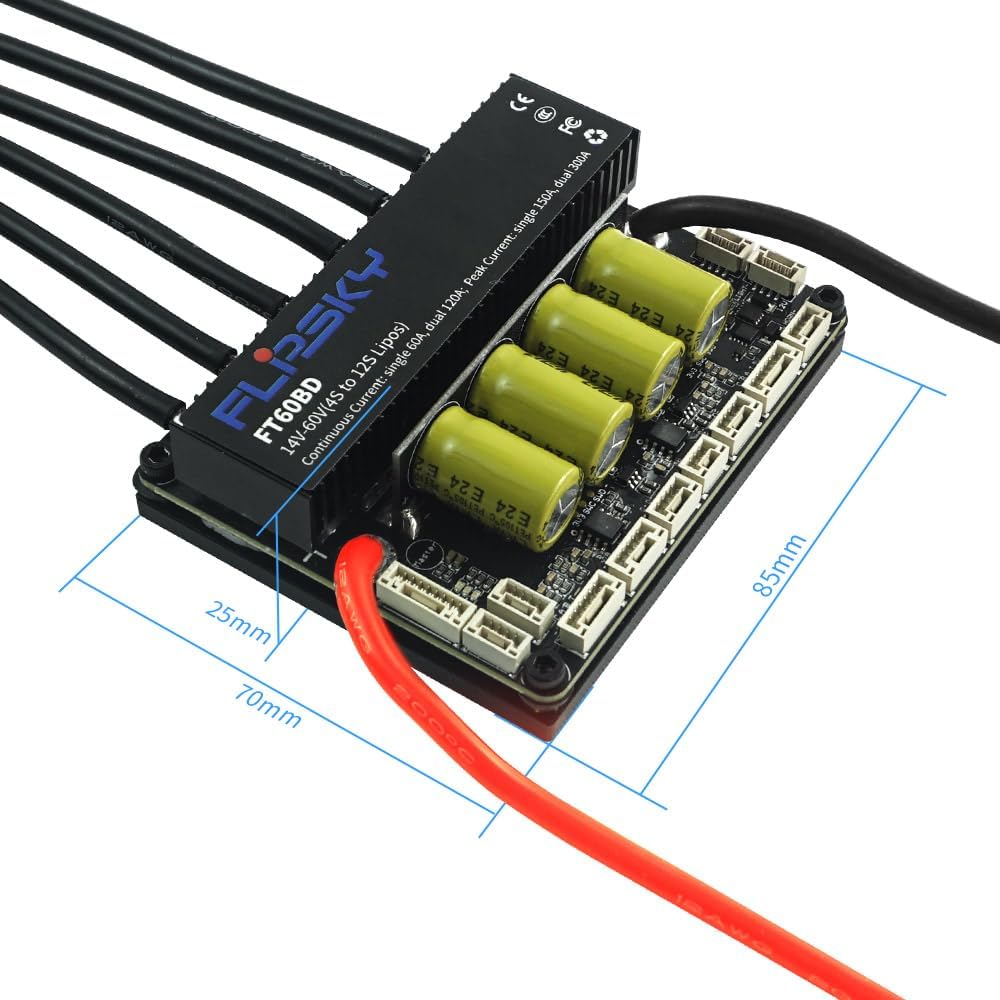 FLIPSKY FT60BD Dual ESC with dimensions