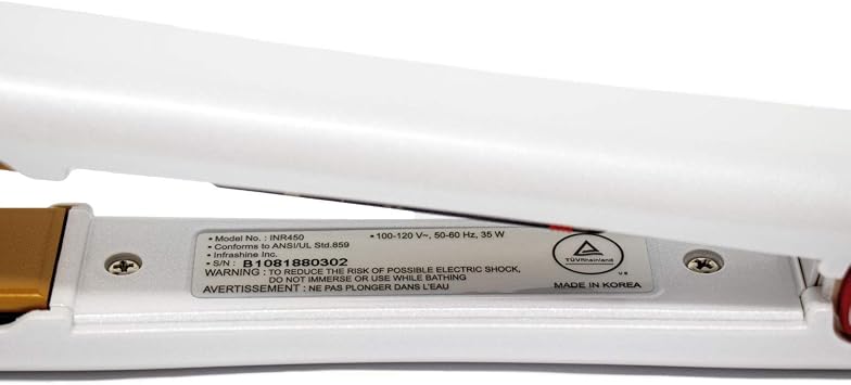 Redline Professional 1 Flat Iron, White Hair Straightener