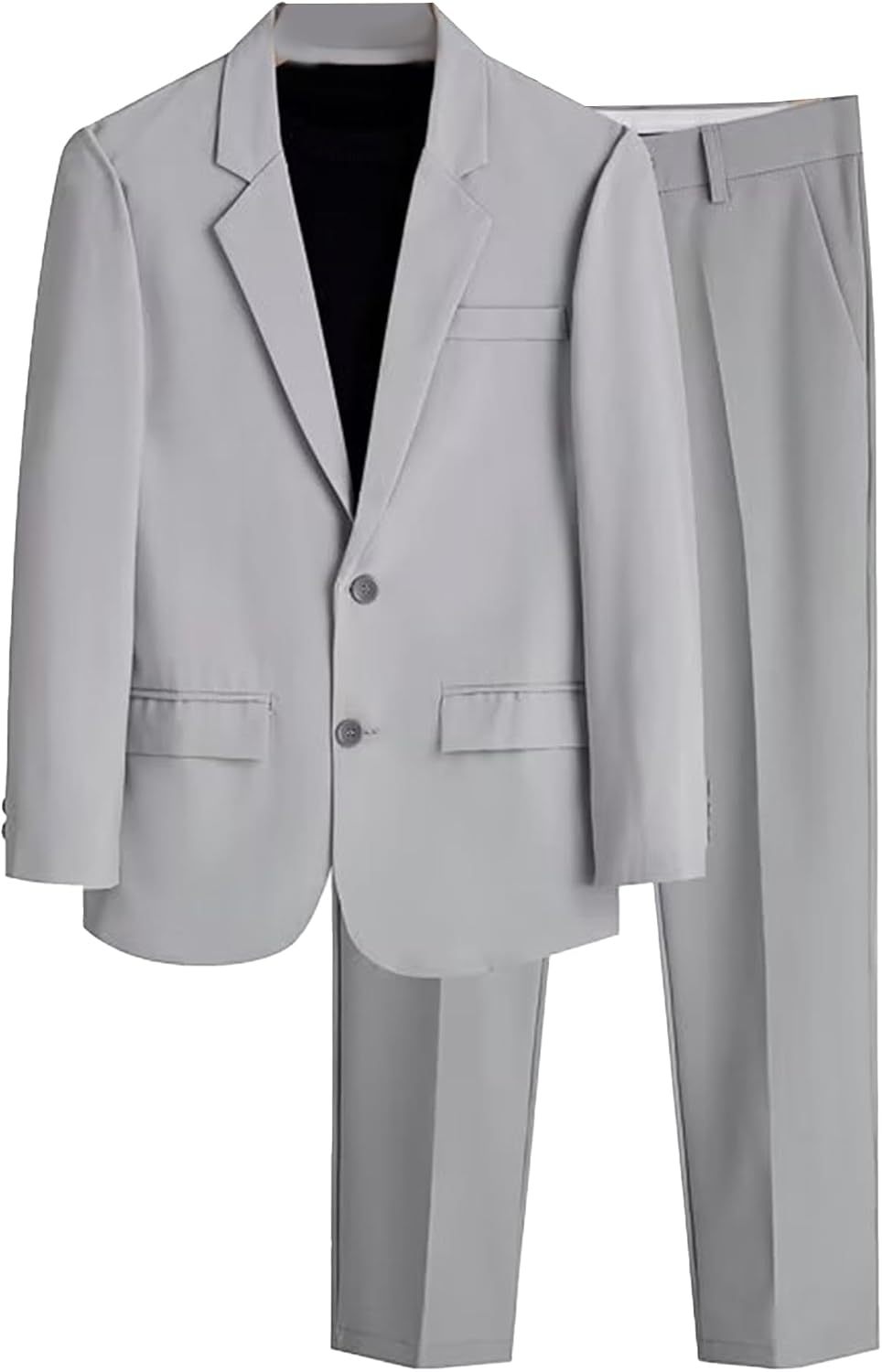 2 Pieces Linen Suits for Men Casual Lightweight Blazer Jacket and Pants Sets