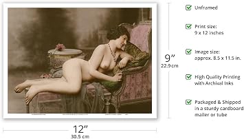 Reclining Figure on Couch - Female Au Naturel Figure Study Poster Print