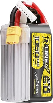 TATTU R-Line Version 5.0 1050mAh 8S1P 150C 29.6V Lipo Battery Pack with XT60 Plug(2Pcs)