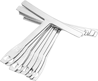 PATIKIL Guitar Radius Gauge Under String Radius Gauge String Repair Tool for Guitar Bass Setup Silver Pack of 9