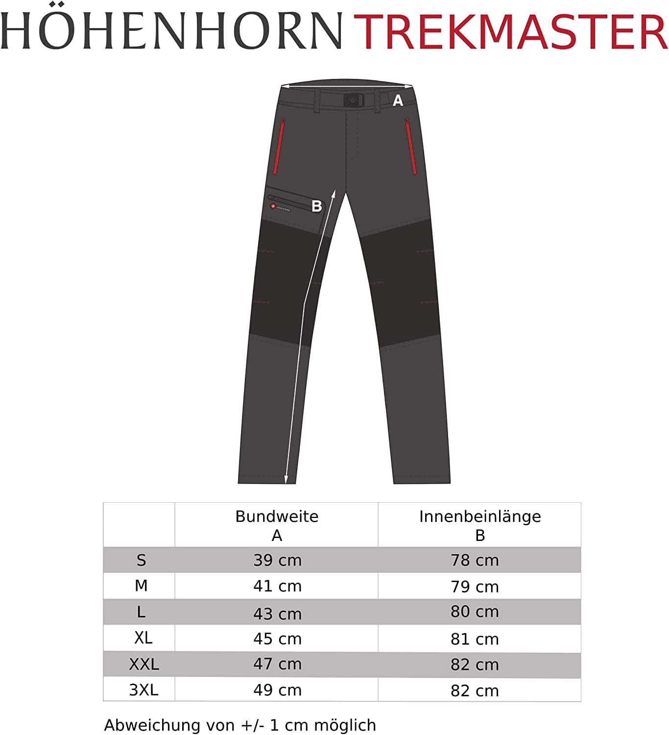 Höhenhorn Trekmaster - Pantaloni da trekking da uomo, con imbottitura