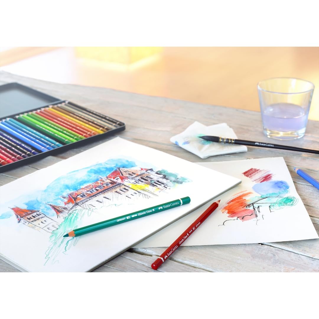 Faber-Castell Matite Acquarellabili ALBRECHT DÜRER – 24 Colori In Custodia Metallo – Mine 3,8mm, Resistenti Alla Luce - 2