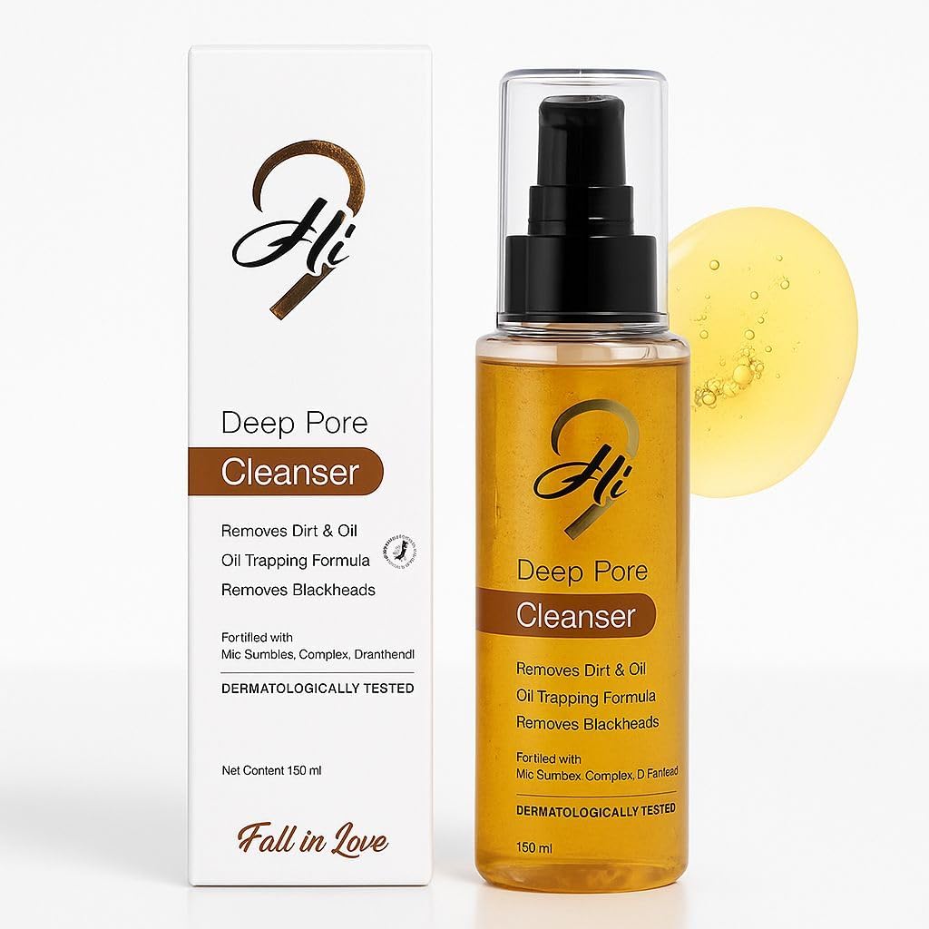 - Hi9 Deep Pore Cleanser for Face - 100ml | Oil Cleanser for Oily Skin | Unclogs Pores, Removes Dirt & Oil for Clear, Hydrated Skin | Best Face Cleanser for Men and Women| Perfect for Daily Use