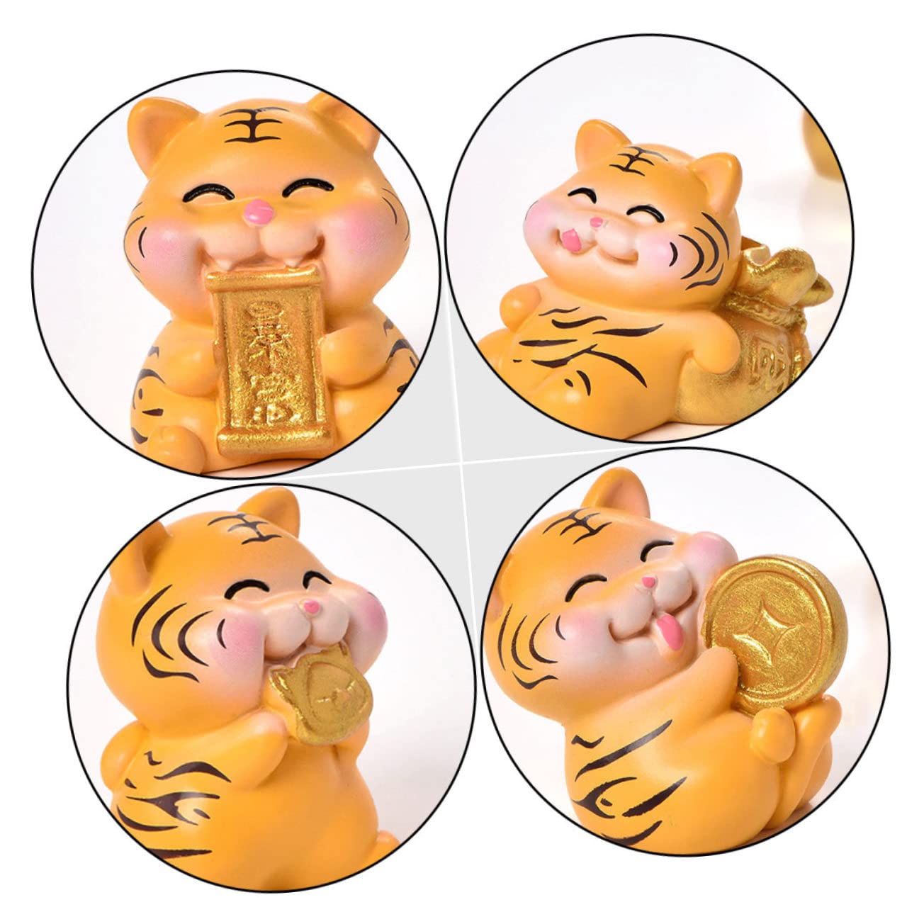 Mipcase 18pezzi Tiger Shape Garden Decor Landscaping Ornaments Per e Cortili Decorazioni Creative Per Domestici