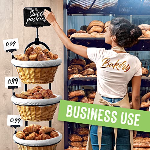 Ds The Display Store 4 Tier Retail Display Stand With Wheels & Sign Clips, Brown Retail Display Rack Basket Stand, Farmers Market Display, Metal Market Display #TOP1