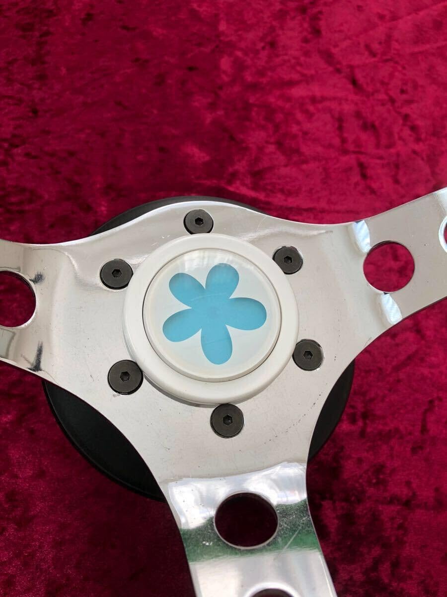 当時物 フラワーホーンボタン 2 JDM 旧車 キャルルック 90s スポコン USDM アメ車 バニング 深リム レトロ 高速有鉛