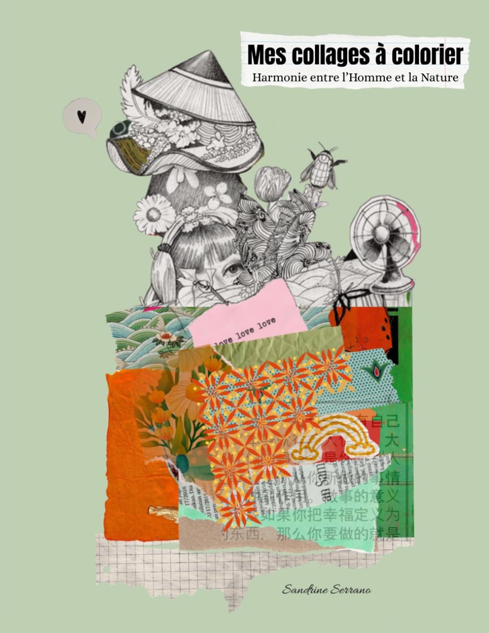 Mes collages à colorier - Harmonie entre l'homme et la nature
