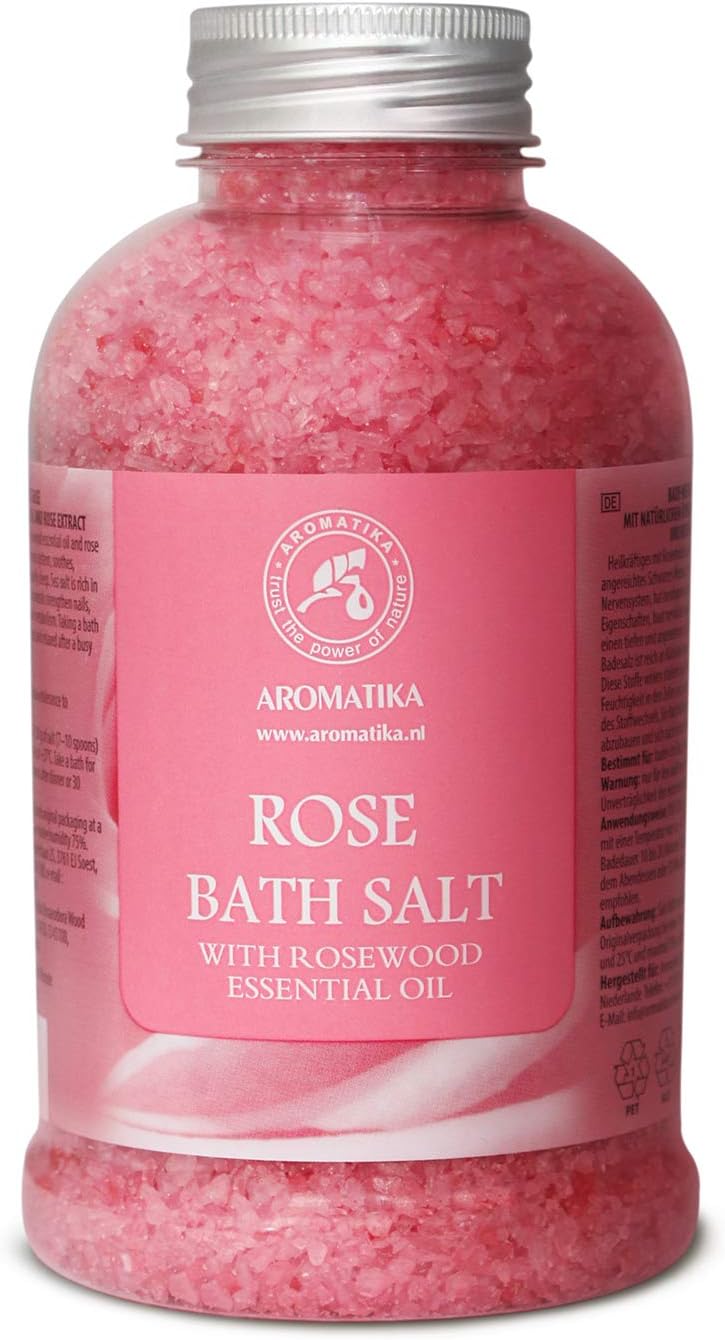 Rose Bath Salts 21.16 Ounces Natural Rosewood Oil & Rose