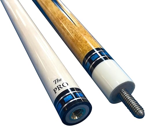 Miniatura 6 de Meucci SB3-B - Taco de billar hecho a mano con eje profesional, color azul + estuche rígido