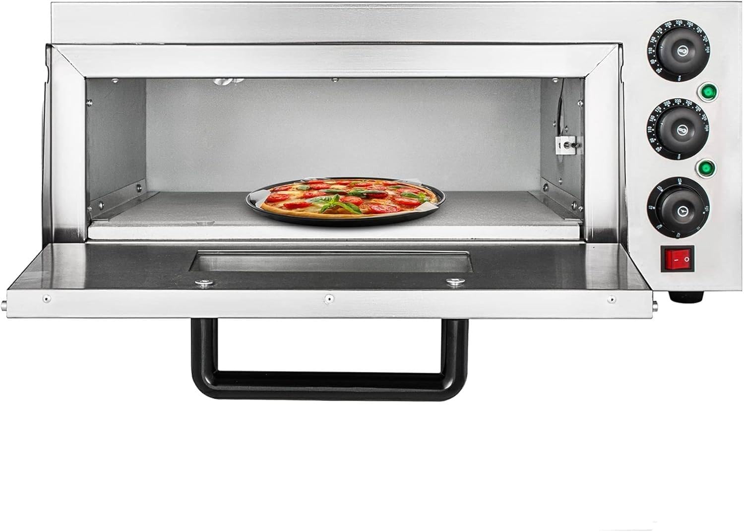 Single/Double Kitchen Oven,Indoor Pizza Maker,Commercial Pizza Drawer Toaster Oven,Stainless Steel Electric Pizza Oven,for Restaurant Home,SingleLayer
