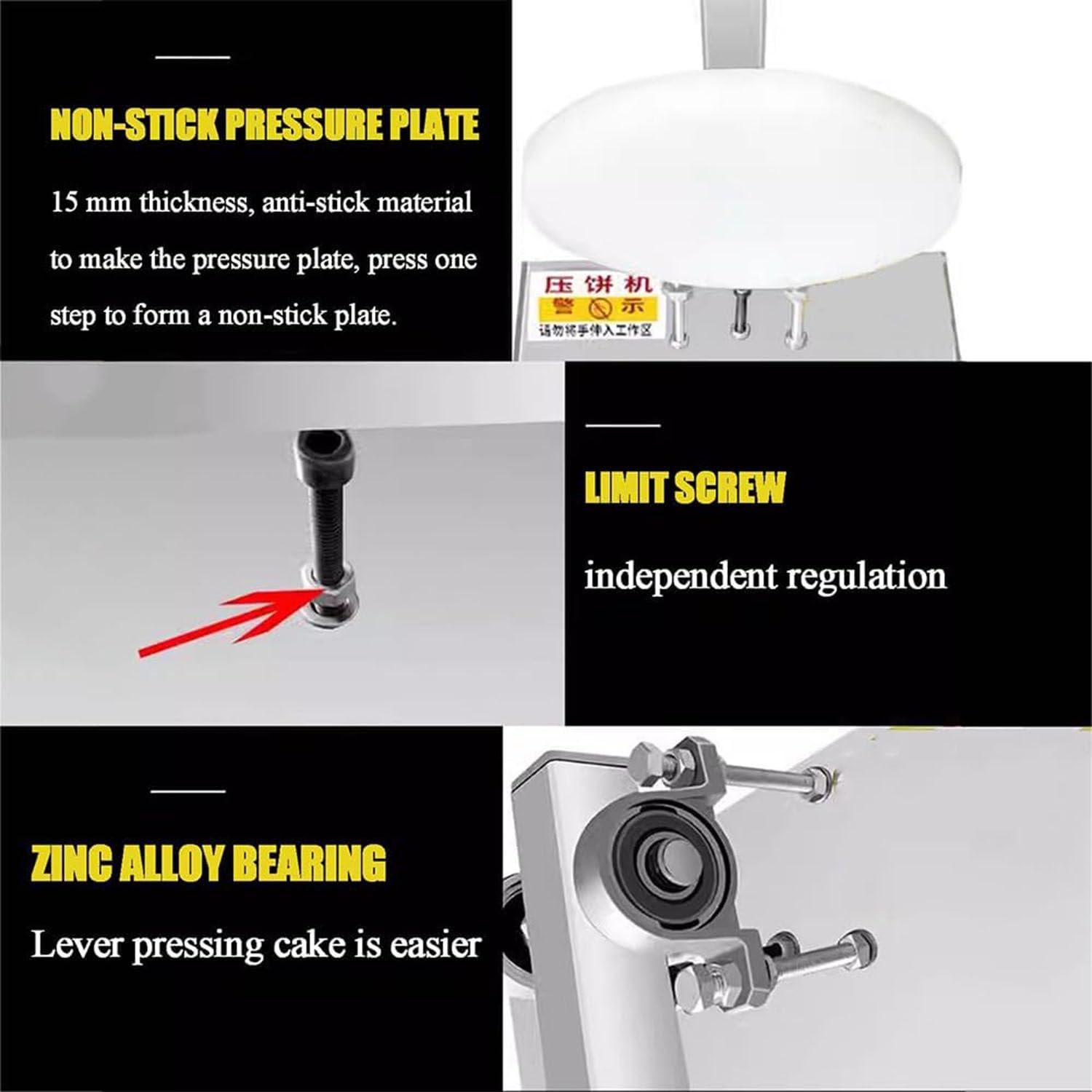 Pressa per Pasta per Pizza, Pressa per Pizza Manuale, Pressa per Pizza in Acciaio Inossidabile, Sfogliatrice per Pasta, Pizzaiolo, Pressa per Pasta per Pizza 18cm