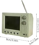 2026 New Mini Cartoon TV, Rechargeable Retro TV Cartoon Player with 720P Display & 8GB Memory, Supports Headphones & USB Playback, Ideal for Dollhouse Scenes & Collectible Decor (Red)