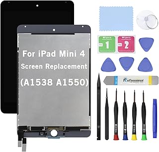 7.9" Screen Replacement for iPad Mini 4 A1538 A1550 LCD Display Glass Touch Digitizer Premium Kit with Tools - Black