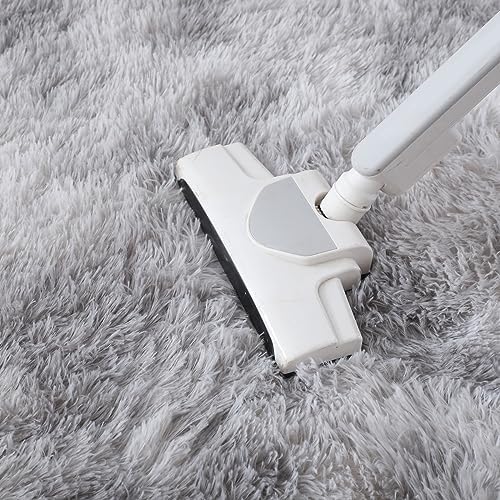 ISMOL Super Fluffy Rug 4x6 Feet Shaggy Bedroom Area Rug Plush Non-Slip Rug for Living Room Kids Room Modern Soft Furry Carpet for Nursery Room Light Grey 7 61InzC2SZtL. AC