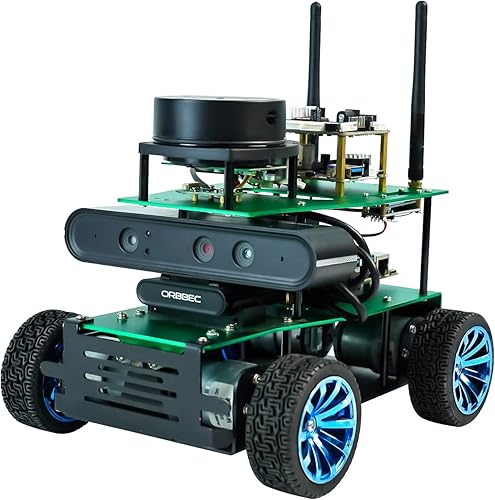 Yahboom AI 4wd Chassis Robot Car Kit con Jetson Nano Python Programación ROS Autopilot Line Universidad Electrónica Autónoma Mapeo Navegación Auto