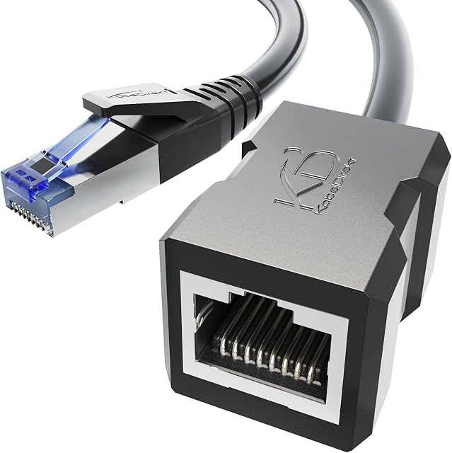 LAN & Ethernet extension cable with break-proof design  5m (CAT 7male to female Ethernet cable, extends network cables with full data transfer speed  10Gbit/s, SF/FTP shielding)  by CableDirect
