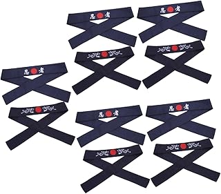 فوميز. شريط راس ياباني 10 قطع، شريط راس ابيض للكاراتيه، شريط راس رياضي للرجال للكاراتيه، اكسسوارات شعر يابانية، شريط راس من البوليستر للرجال