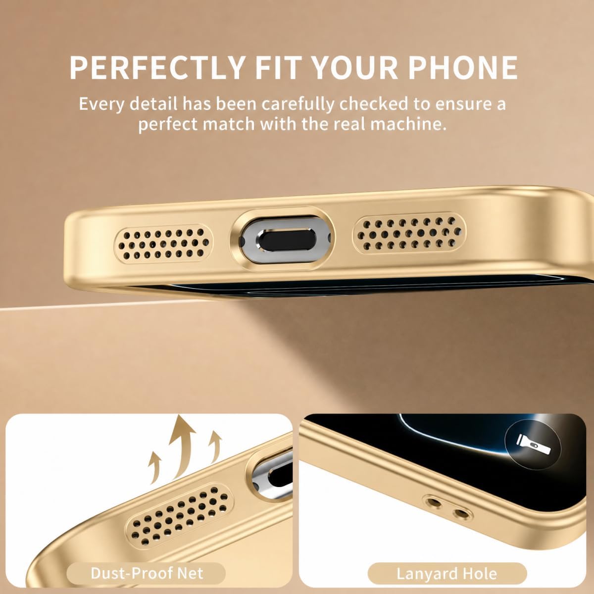 Astter Magnetic for iPhone 17 Pro Max Case-Gold image 5