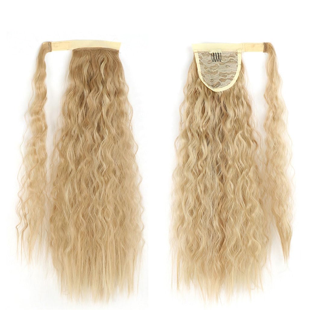 Long Curly Ponytail Natural Hair Extension Wrap On Clip Hair Ponytail Extensions For Women Blonde Black Ponytail Tails Synthetic