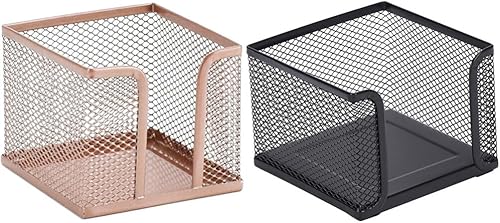 NUOBESTY Organizador de notas titular de 2 piezas, caja de notas, contenedor de bloc de notas para oficina, bloc de notas, dispensador de bloc de