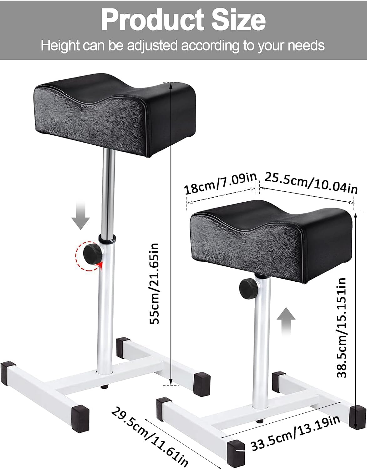 Pedicure Footrest Stand Nail Beauty Stool Stand Manicure Footrest Adjustable Height Technician Nail Equipment