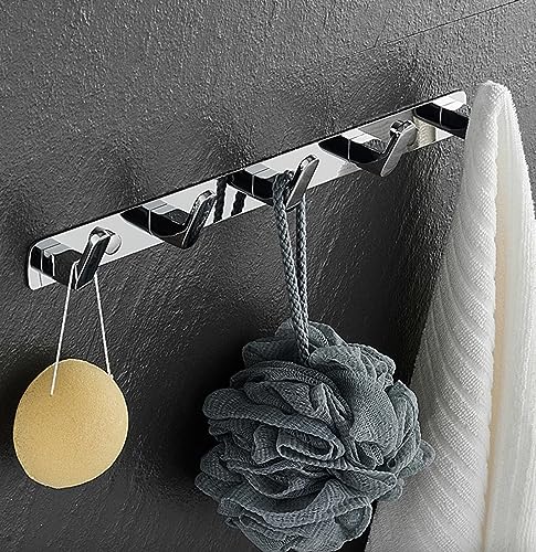 Patère Crochet Mural Acier Inoxydable Noir Mat - Pour Salle De Bain, Peignoir, Serviette, Chapeau - Design Carré Moderne