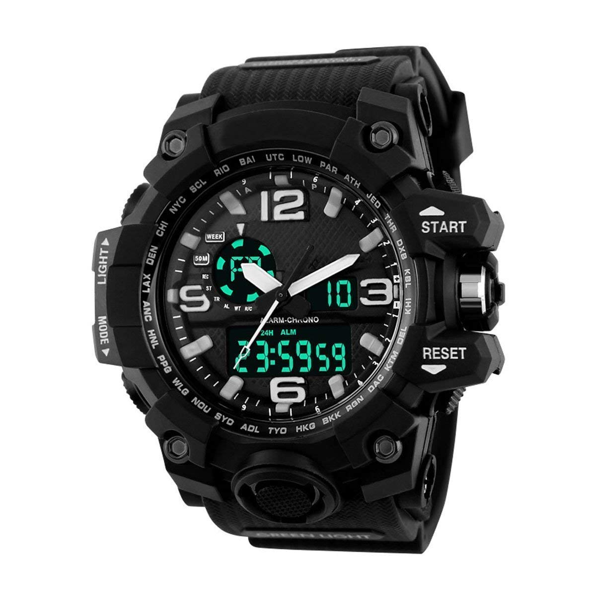 TYMU Analog Digital Quartz Mens Watch with Silicone Strap - Tymu1155B (B08BQYJ8R5) Amazon Price History, Amazon Price Tracker