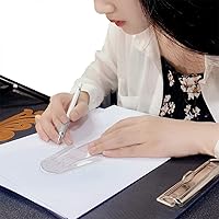 Vista 6 de Conjunto de reglas de plantilla de dibujo de moda EXTCCT, diseño de patrones humanoides para mujer, reglas de curva francesa para medición de ropa