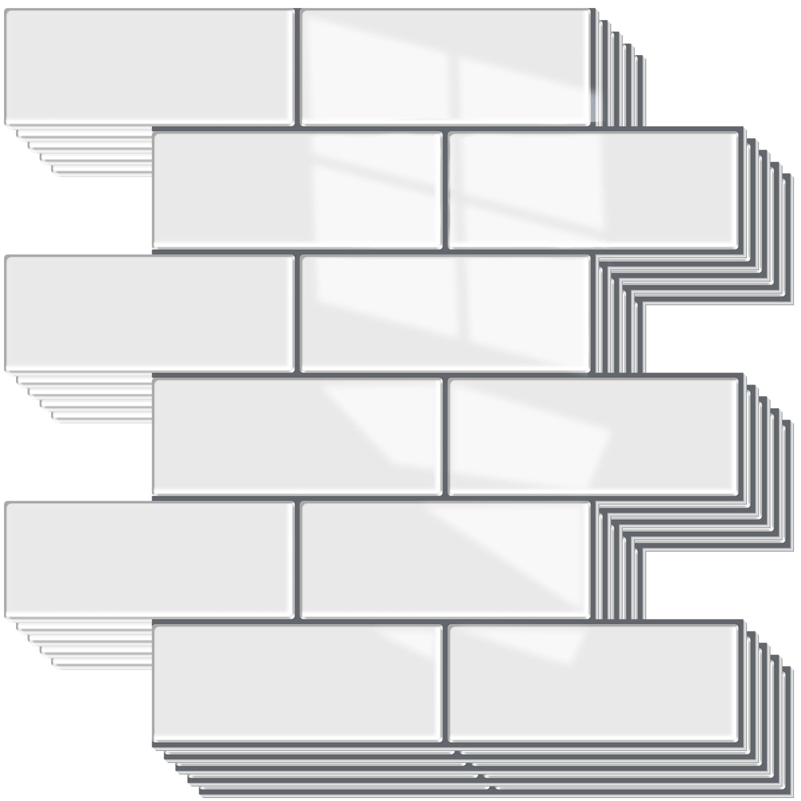 Azulejos 3D impermeables lavables de espuma autoadhesiva para salpicaderos de cocina limpios