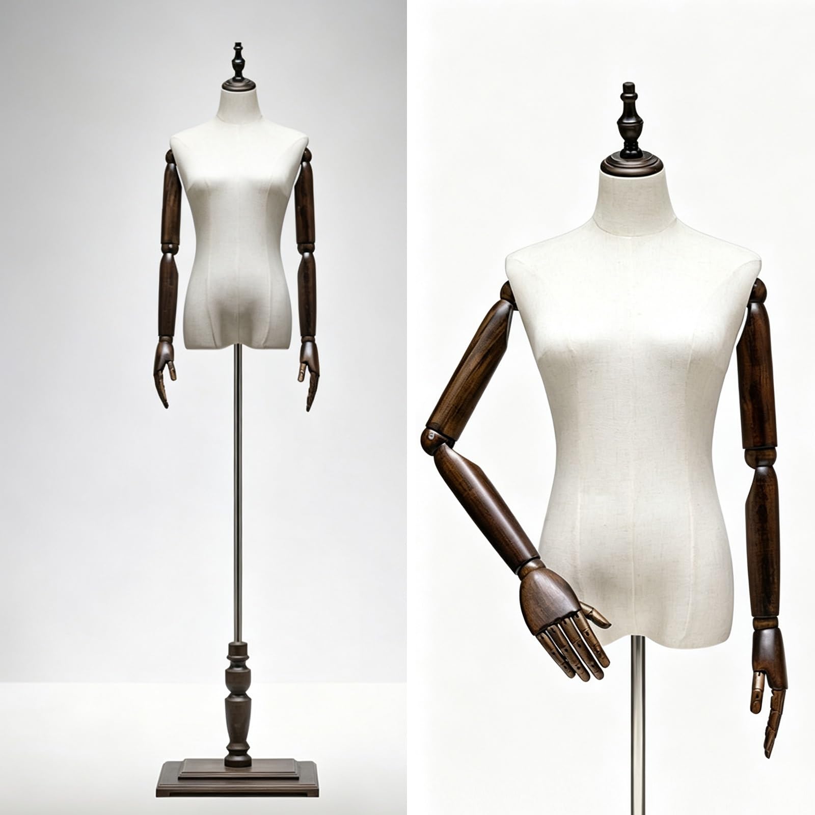 Female Dress Form Mannequin Torso with Articulated Arms