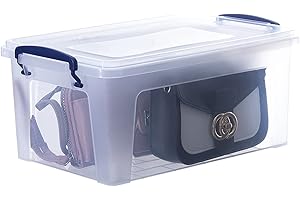 Superio Plastic Storage Bins with Lids, 9.5 qt - Stackable, Durable, Clear Plastic Totes