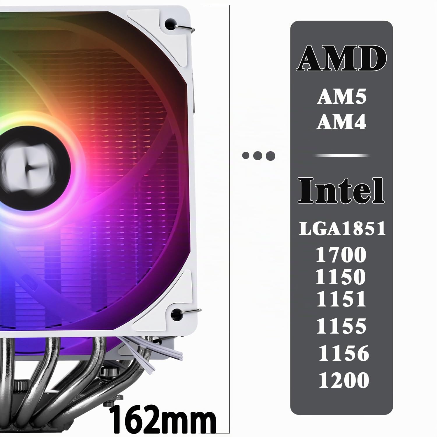 TR-Thermalright Peerless Assassin 120 Digital ARGB Blanco Enfriador de CPU, Doble Torre con 6 Heatpipes, Ventiladores Dual PWM de 1850RPM, Panel de Visualización Digital en la Cubierta Superior