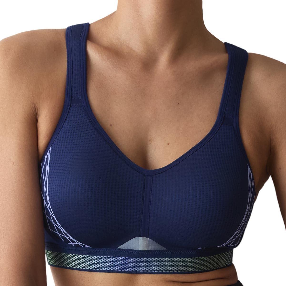 Triumph Triaction Cardio Flow P EX - Sujetador Deportivo para Mujer, sin Aros, Acolchado, Azul Oscuro, 90D