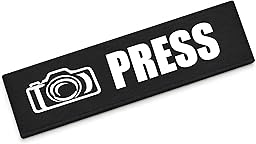 Brassard Presse Réglable – Identification Média et Événement, Brassard Capitaine Football pour Organisation et Activités