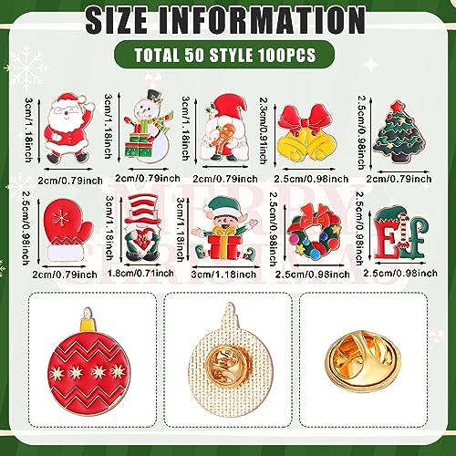 Image of Ceenna 100 Pcs Enamel Pins Bulk Lapel Pins Brooches Decoration Gift for Backpack Clothes Women Mothers Teachers Nurse