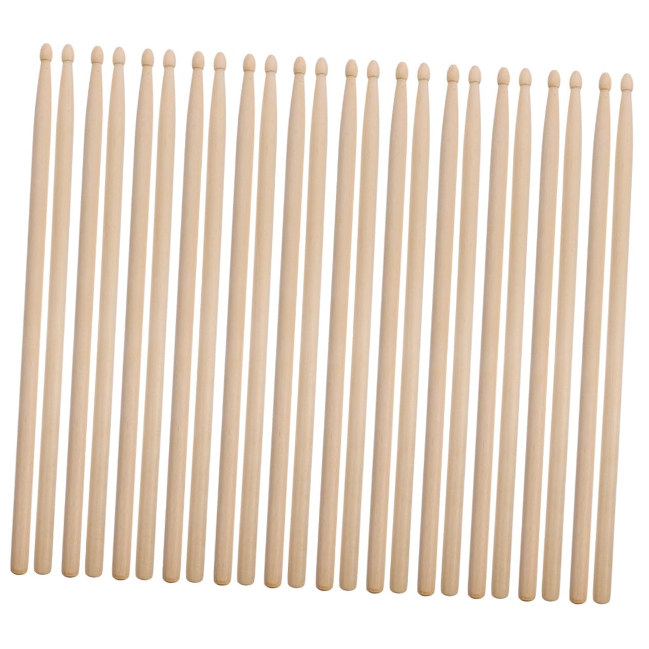 ibasenice 12paia Bacchette in Legno per Percussioni Bacchetta per Batteria con Punta in Legno Impugnatura Comoda per Gruppi Musicali Lezioni di Musica e Pratica di Batteria