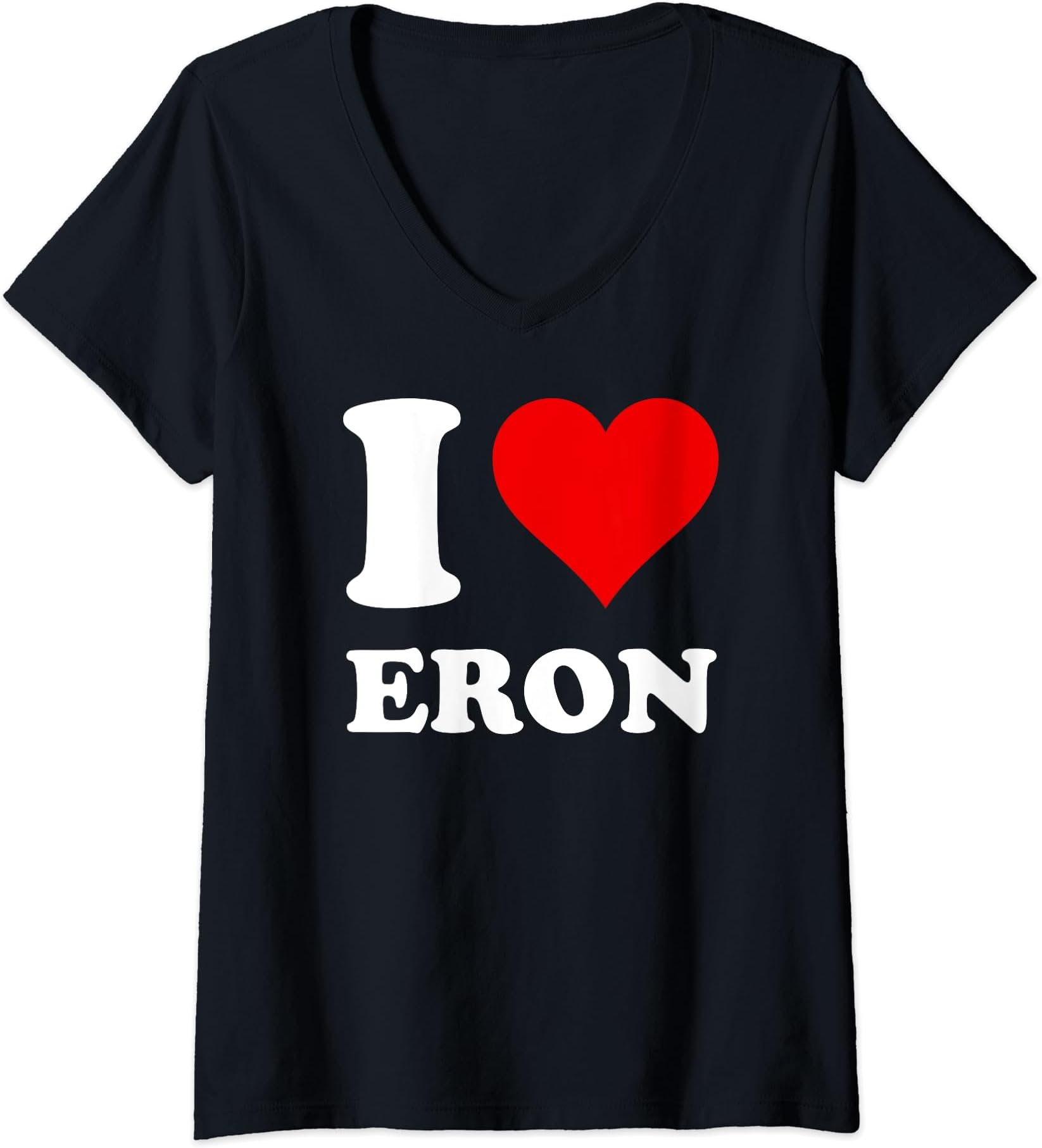 I Heart EronWomens Red Heart I Love Eron V-Neck T-Shirt