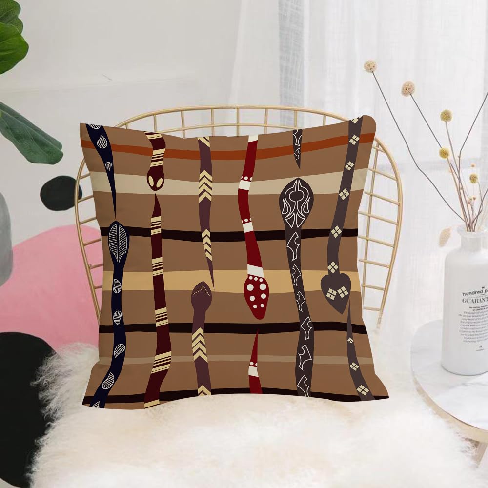 Hyosxw Seamless Texture With Snakes - A7 Cushion Cover,Throw Pillow Case Home Decorative For Living Room Bedroom Sofa Chair 18X18 Inch,Seamless Texture With Snakes,Pillowcase 45X45cm