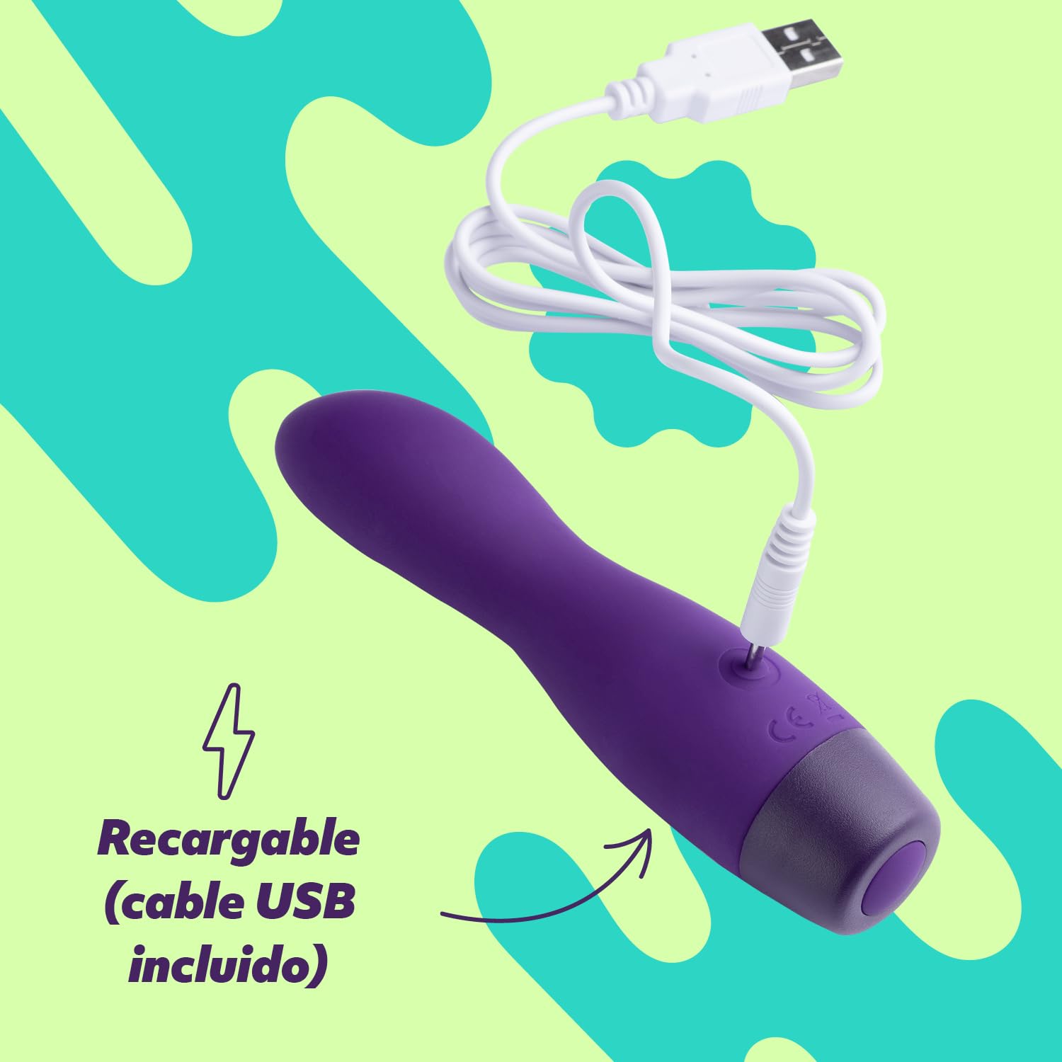AMORELIE Joy – Mini vibrador Shine | Impermeable recargable de silicona y ABS