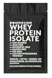 Native & Raw Whey Protein Isolate, Unflavored, 0 CarbFat, Low CholesterolSodium, rBGH Free, Antibiotic Free, Gluten Free, Soy Free, Good for Keto, Paleo, and Lactose Intolerance (2.8 oz)