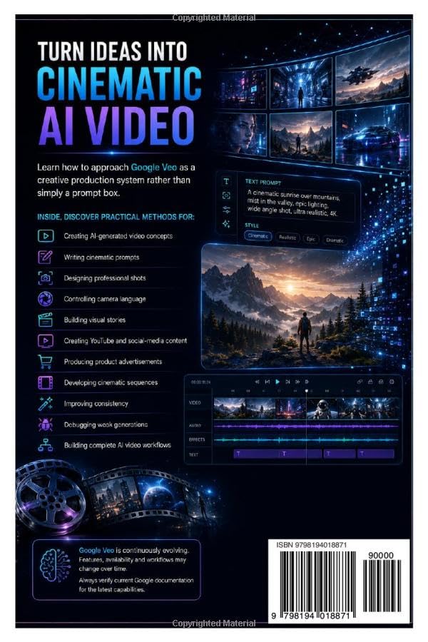 Video Generation with Google Veo: A Practical Guide to AI Video Creation, Cinematic Prompting, Storytelling, Camera Control, Visual Effects, and Professional Video Workflows image 3