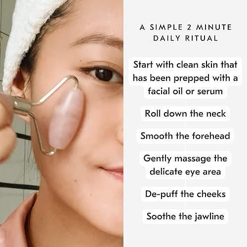 Miniatura 5 de Mount Lai Warming Black Obsidian Facial Roller Massager  Rodillo de masaje facial para desintoxicar y purificar