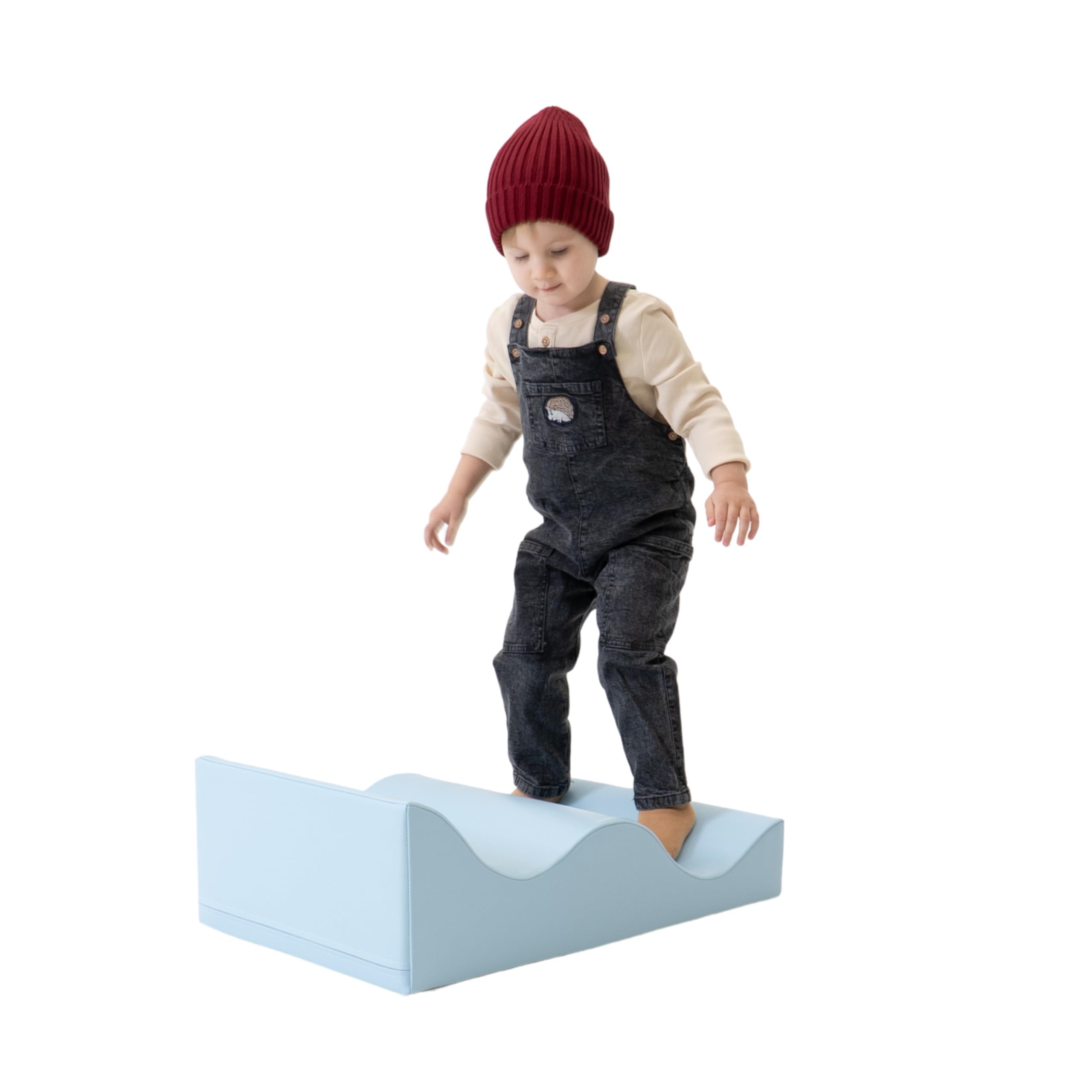 IGLU Soft Play Shape Mini Step Bloc de Mousse ondulée pour Le développement de Ramper et d'escalader pour bébés et Tout-Petits jusqu'à 3 Ans (Wawe)