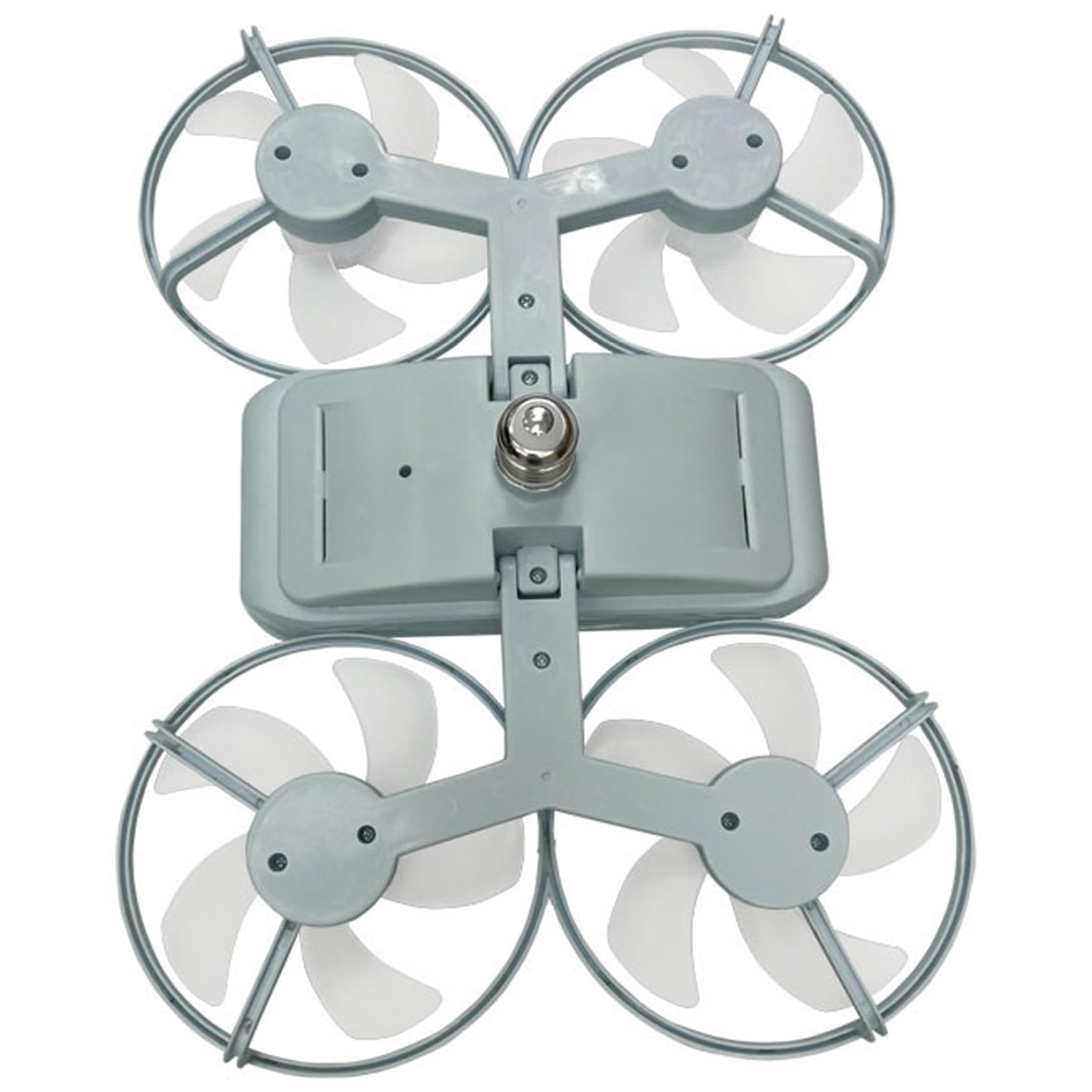 DAGLLGEW Ceiling Fan With Lights, Bedroom Ceiling Fan With Lights, Drone-inspired Led - 360° Surround Airflow, Dimmable Light Remote, E27 Socket, Extension Rod Included (Grey) LED